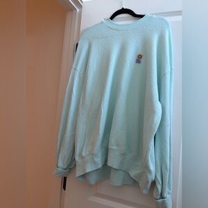 American Vintage Mint Blue Oversized Crewneck Sweater